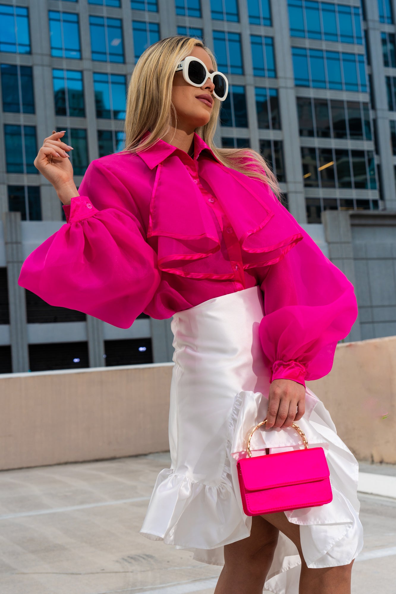 Jacklyn Satin Ruffles Skirt