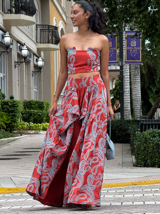 Sanders Print Skirt Set