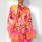 The "Tropical Plume Mini Dress"
