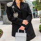 Katey Rhinestone Flower Blazer