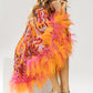 The "Tropical Plume Mini Dress"
