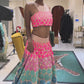 Pink Ombre Embroidered Lehanga set